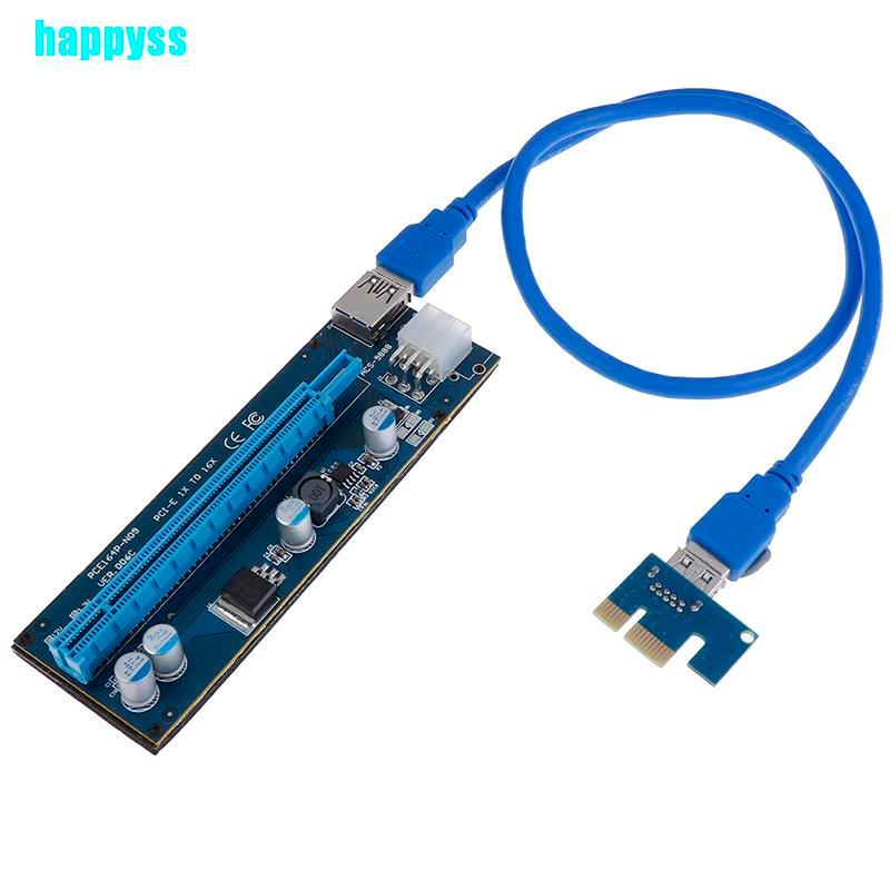 Card Mở Rộng Ha Ver009S Pci-E Riser Card 009s Pci Express 1x Sang 16x 4pin 6pin Sata