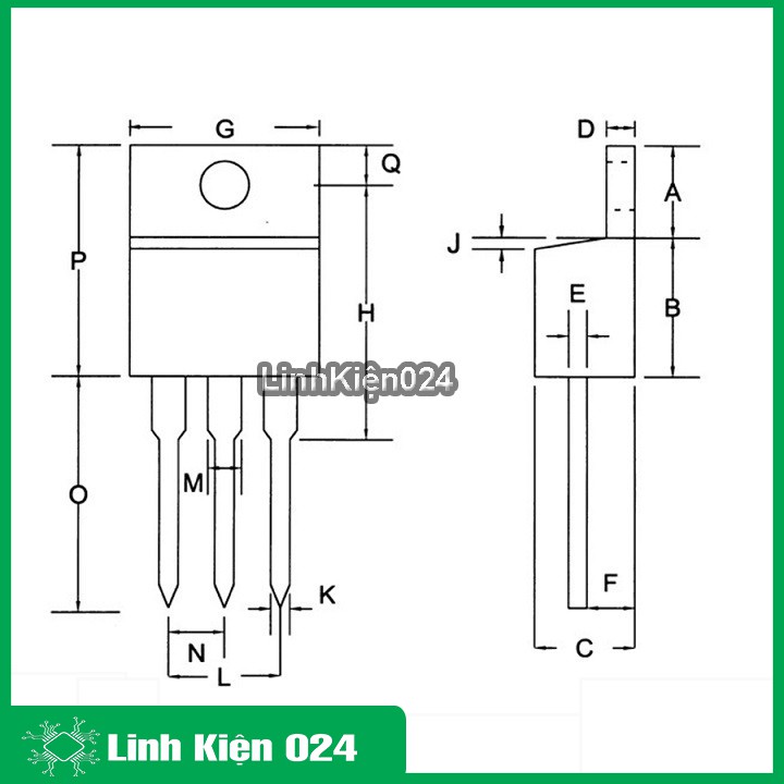 Linh kiện bán dẫn TIP117 TO220 100V/2A/50WPNP chân cắm DIP3