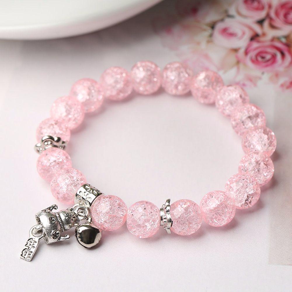 Vòng Tay Chuỗi Hạt Mặt Hình Mèo May Mắn Bằng Hợp Kim Dễ Thương