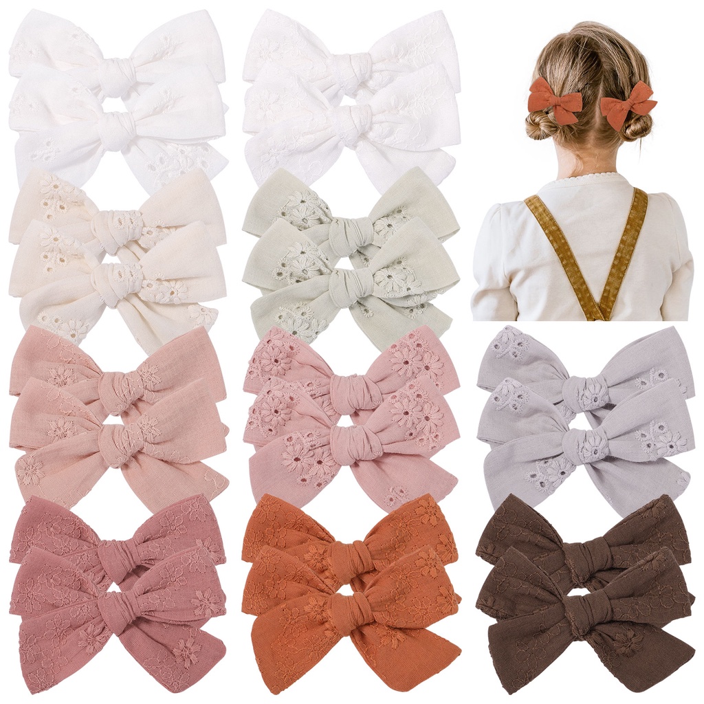 KIDSBOWS Cặp Kẹp Tóc Hình Hoa Rỗng Màu Trơn Thời Trang Cho Nữ