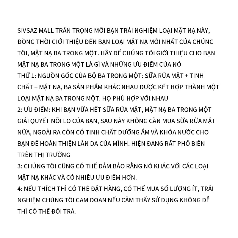 SIVSAZ Mặt nạ dưỡng ẩm và sáng da Làm đều màu da, thu nhỏ lỗ chân lông, kiểm soát dầu và trắng da 25ml | BigBuy360 - bigbuy360.vn