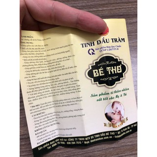 Tinh dầu tràm bé Thơ chính hãng