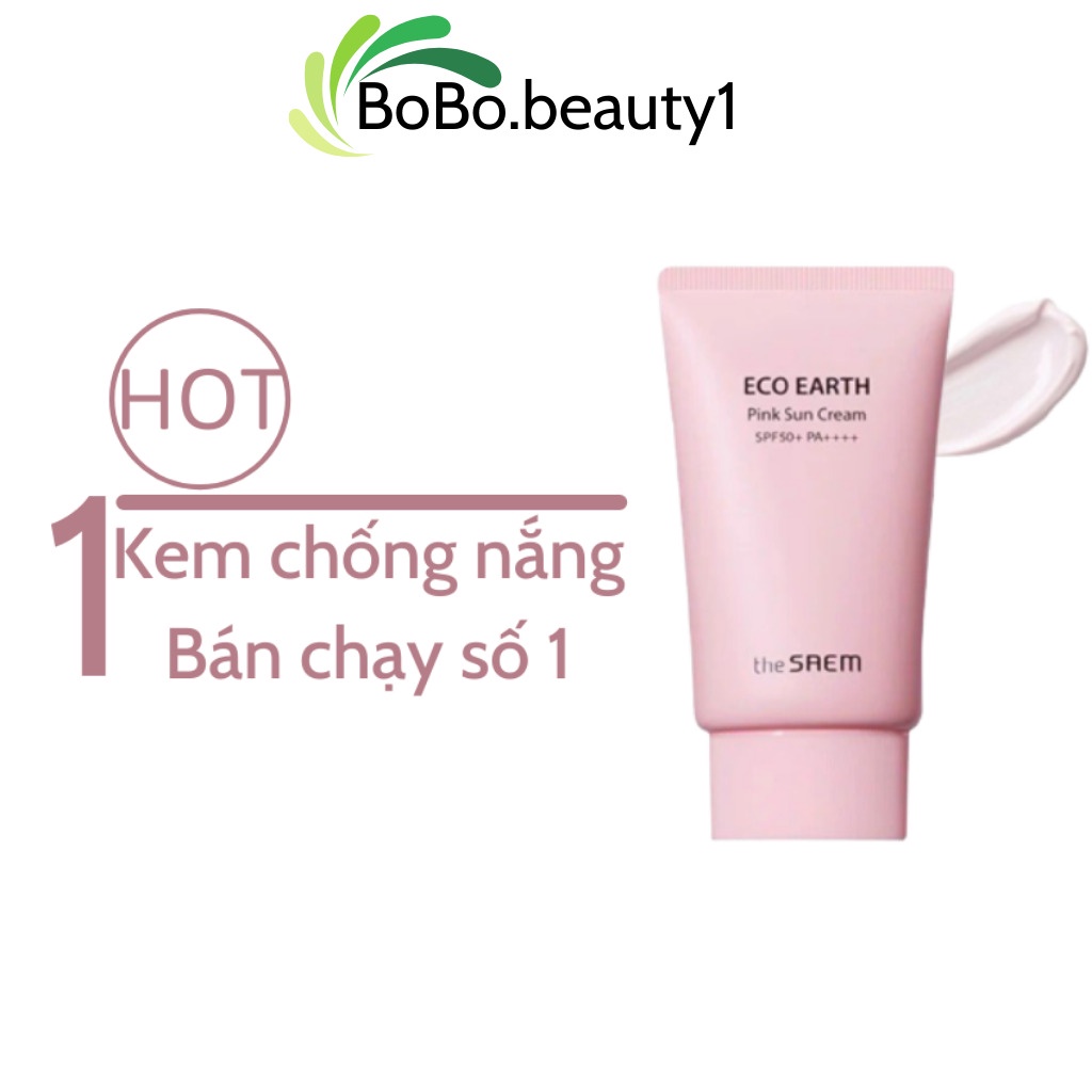 Kem chống nắng The Saem nâng tone giúp da tươi sáng hồng hào làm dịu da mịn màng gel Hàn Quốc