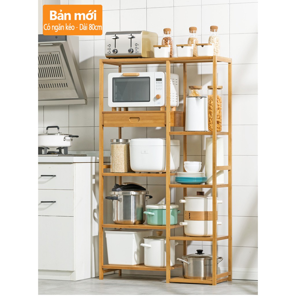 FU203 Kệ để đồ nhà bếp giá đồ bếp giá kệ tủ bếp 4 tầng đa năng vững chắc tiện dụng cất giữ  kệ để lò vi sóng | BigBuy360 - bigbuy360.vn