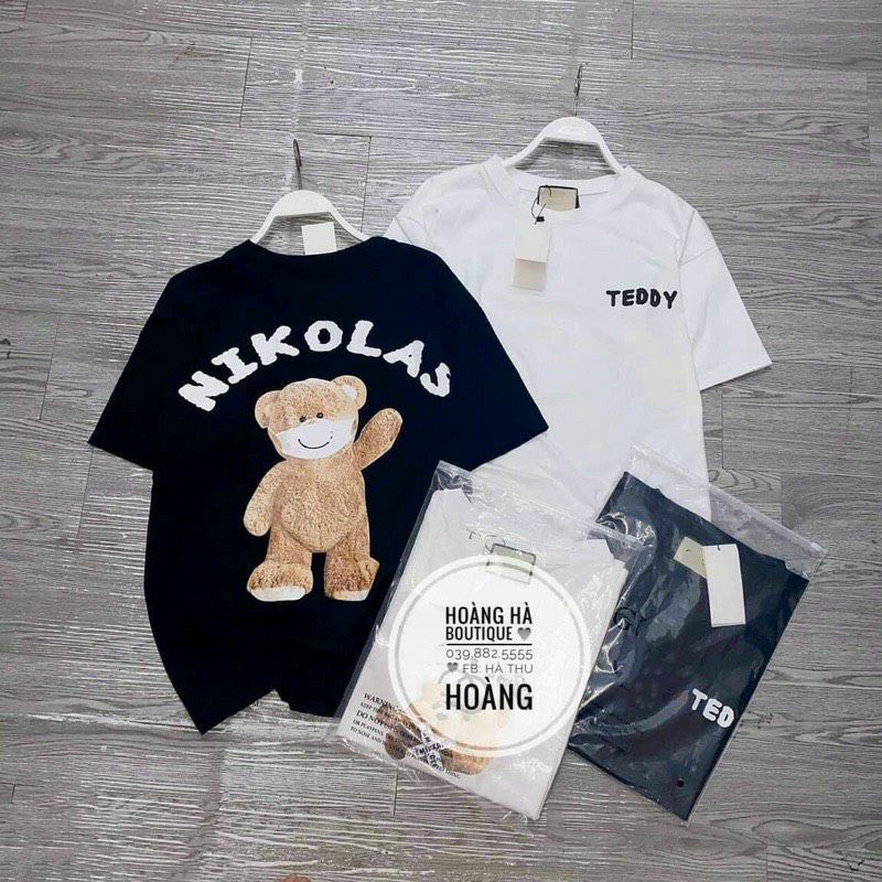 Áo phông Bigsize gấu béo NIKO unisex (60-90Kg) MS202