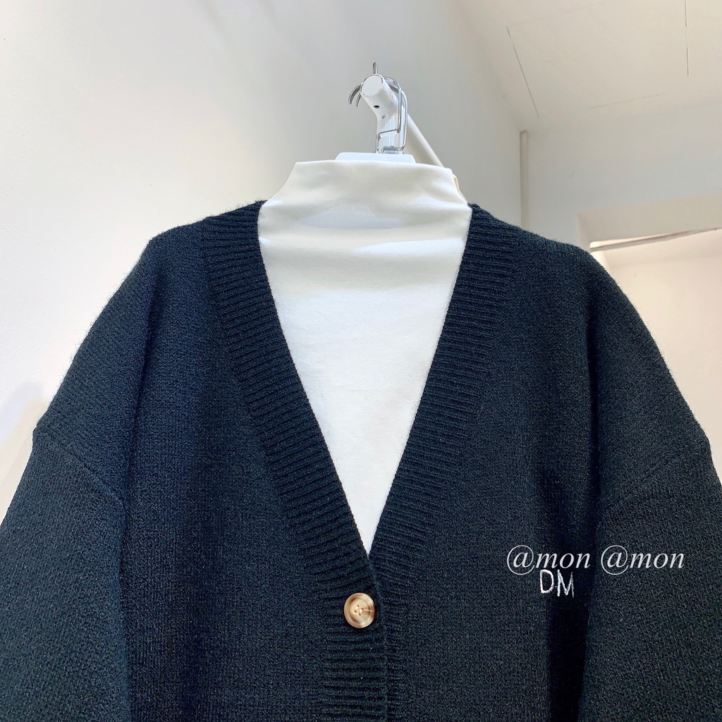 210712 Cardigan len dày - áo len nữ ulzzang - áo cardigan len oversize chất len dày thêu chữ | BigBuy360 - bigbuy360.vn