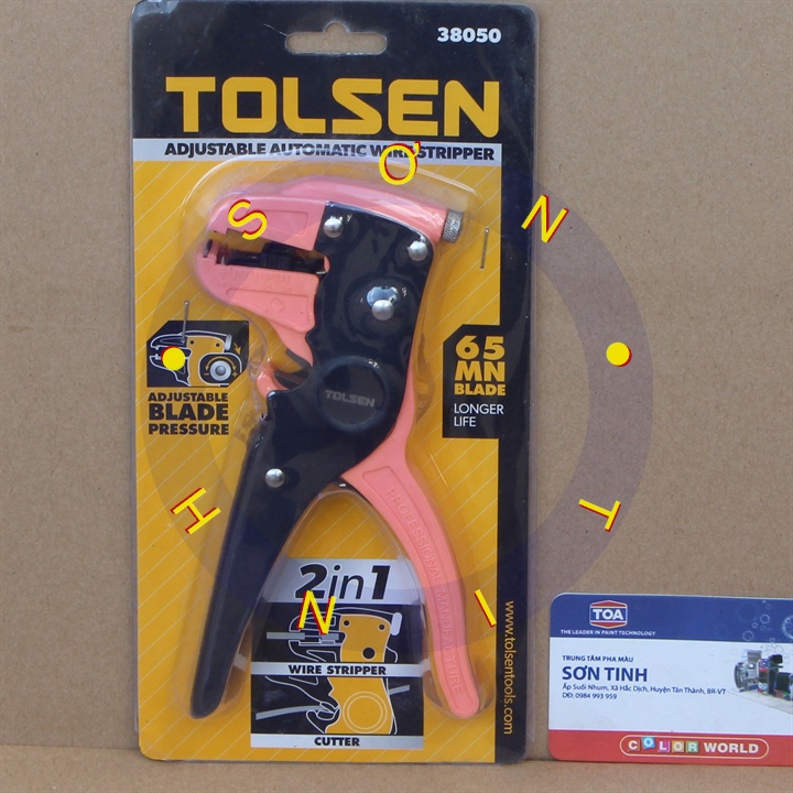 Kìm tuốt dây điện mỏ quạ 2 trong 1 Tolsen 38050