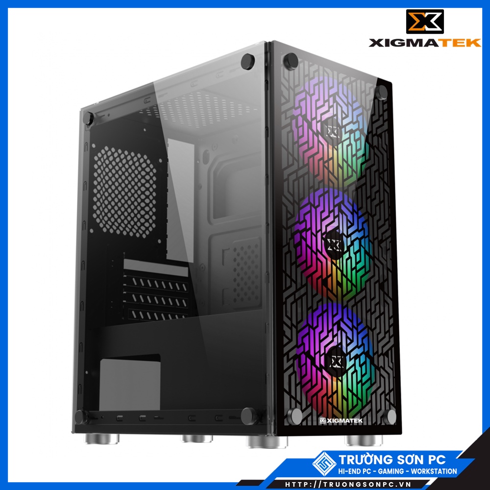 Vỏ Case XIGMATEK NYX 3F (EN43057) - M-ATX, 2 SIDE TEMPERED GLASS, KÈM 03 FAN XIGMATEK X20F