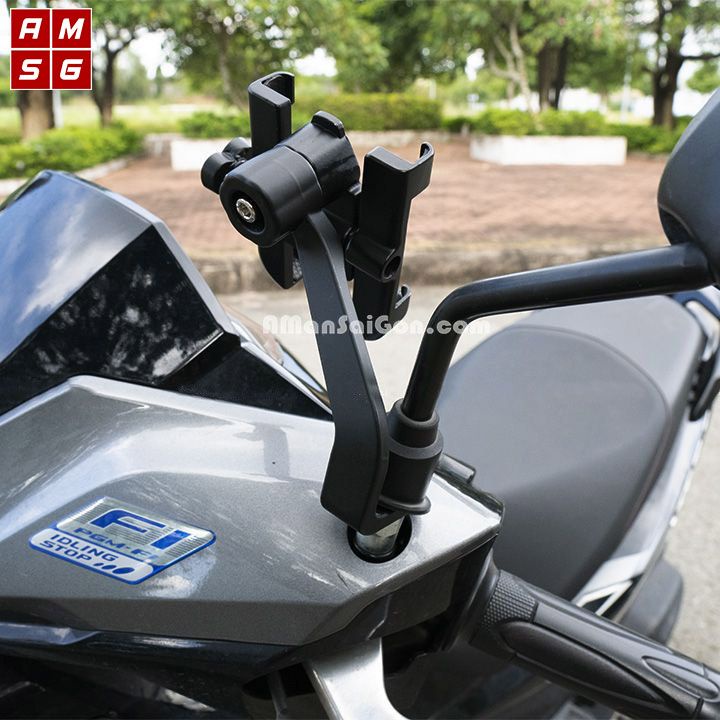 Giá Đỡ Điện Thoại Xe Máy, Kẹp Điện Thoại C2 Chông Rung, Chống Cướp Cực Chắc Chắn, Siêu Bền