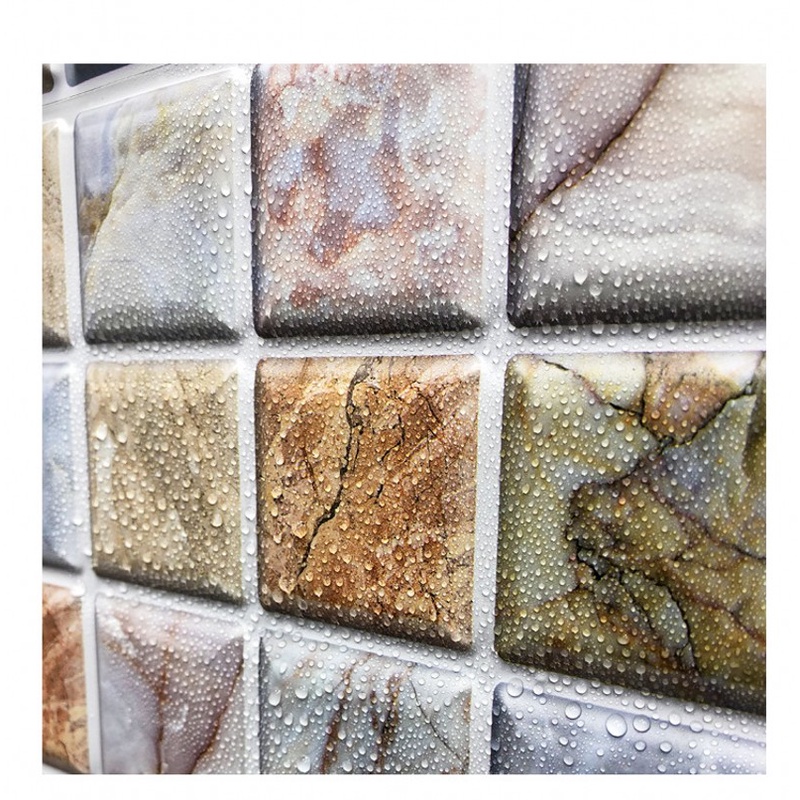 Miếng dán tường giả gạch ngói 3D Mosaic trang trí nhà cửa tiện dụng