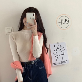Áo Len Tăm Cổ 3 Phân Dáng Ôm Áo Nữ