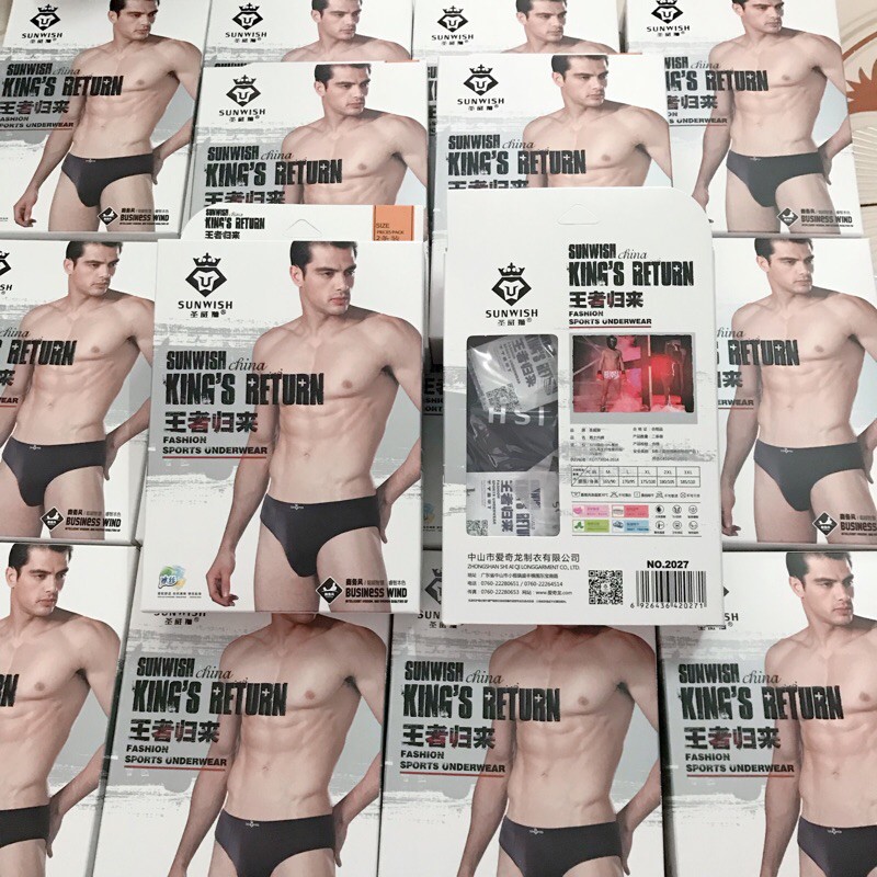 HỘP 2 quần sịp chéo nam - quần lót nam chất su thông hơi, mát lạnh hàng Qccc. Ảnh và video thật.