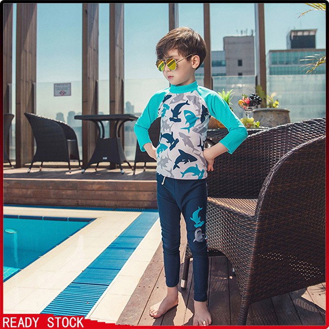 Bộ đồ bơi dài tay hình cá heo cho bé trai | BigBuy360 - bigbuy360.vn