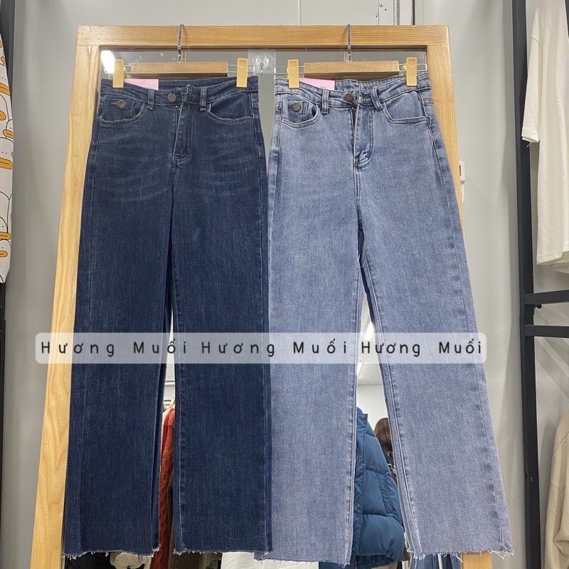 Quần jeans ống đứng cạp cao - mã 3691 ảnh thật Hương Muối | BigBuy360 - bigbuy360.vn