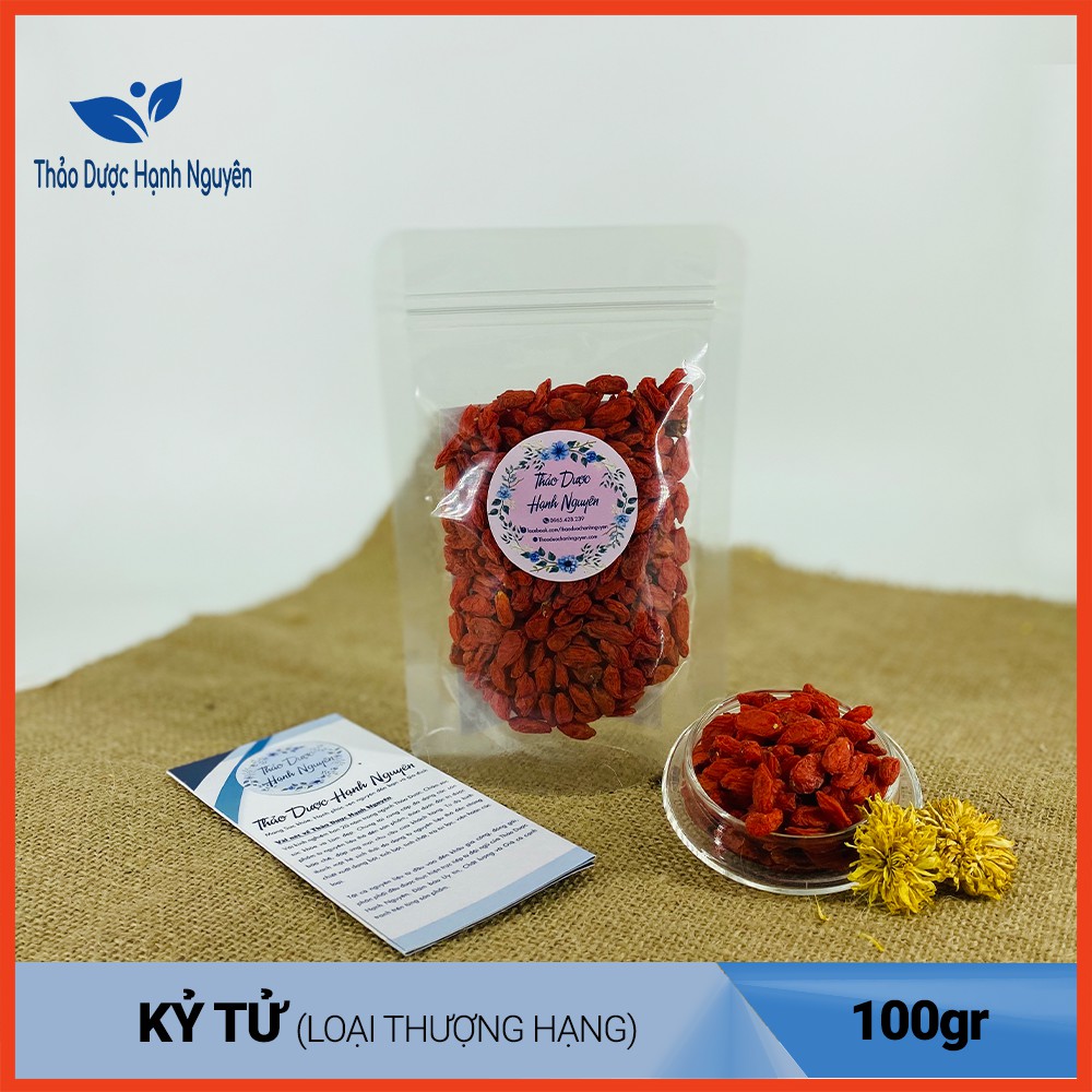 Kỷ tử hữu cơ 100g (kỳ tử thượng hàng, trà đẹp da, sáng mặt, chống lão hóa) - Thảo dược hạnh nguyên