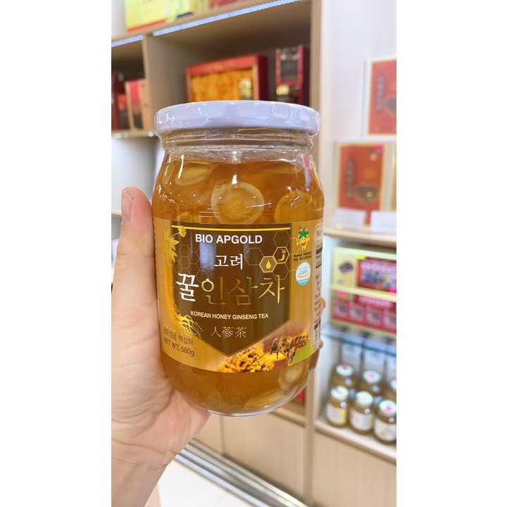 Sâm Ngâm Mật Ong Bio Hàn Quốc Hũ 580g