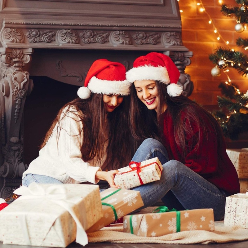 Mũ Ông Già Noel Bằng Lông Nhung Dễ Thương Xinh Xắn Dùng Làm Đạo Cụ Chụp Ảnh Giáng Sinh / Năm Mới