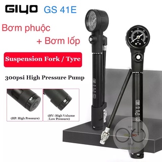 Bơm phuộc và bơm lốp air giyo gs 41e chính hãng 300psi