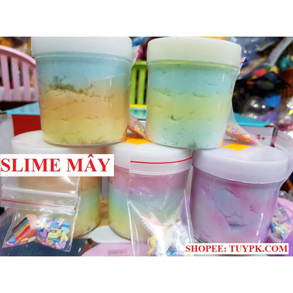 LOẠI ĐẸP-  - HCM- LIME MÂY LÀM TỪ SNOWWONDER - CLOUD SLIME BÔNG VÀ TƠI