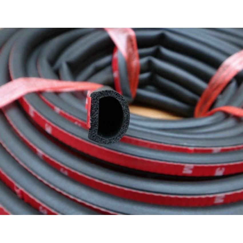 10 mét gioăng chống ồn ô tô, ron cửa cao su nẹp cửa chống ồn chữ D, P, Z, B dán cửa, nắp cốp