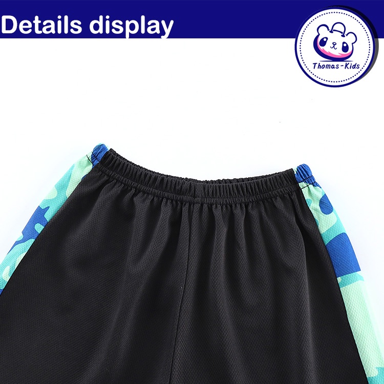 Bộ Đồ 2 Món Áo Thun Tay Ngắn + Quần Đùi Mau Khô D152 Dành Cho Trẻ Em 4-10 Tuổi