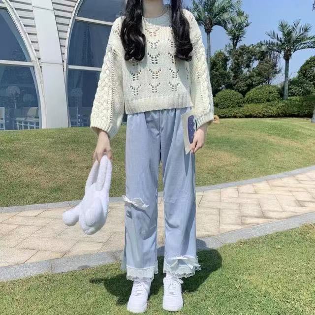 Quần Hormones ống rộng thắt nơ dễ thương cho nữ