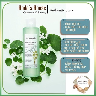 Nước hoa hồng rau má Mamonde Centella Trouble Toner 150ml chính hãng