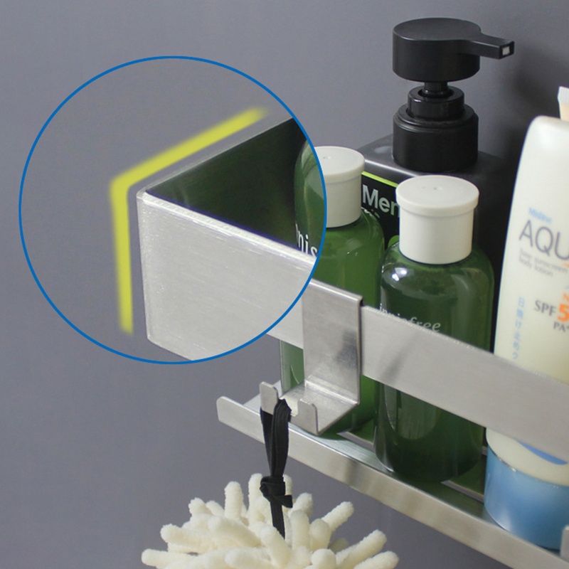 QQ Giá Đỡ Dầu Gội Gắn Tường Bằng Thép Không Gỉ