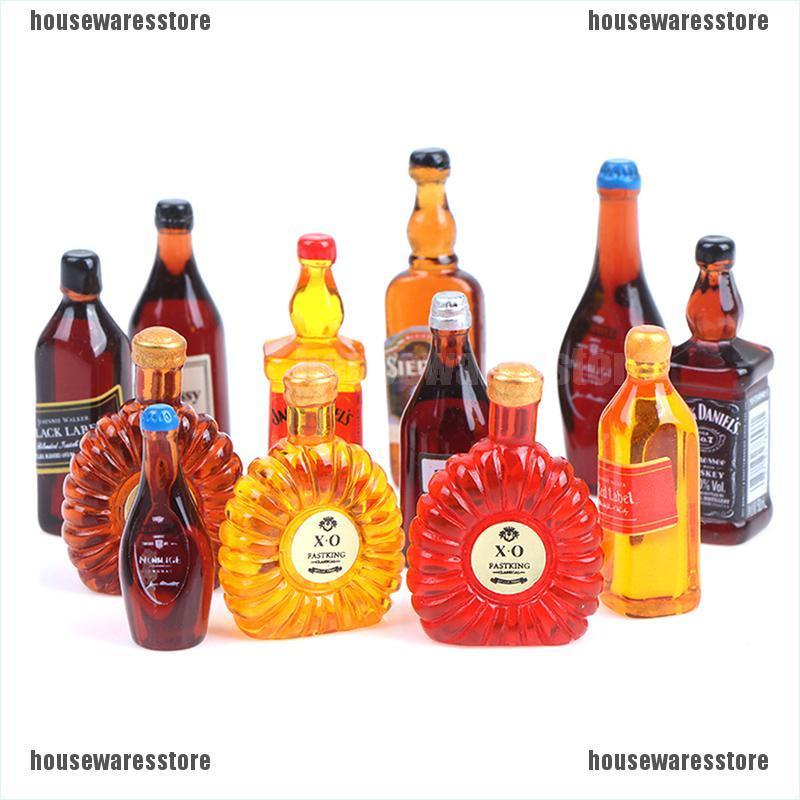 Bộ 10 Bình Nước Mini Tỉ Lệ 1: 12 Trang Trí Nhà Búp Bê