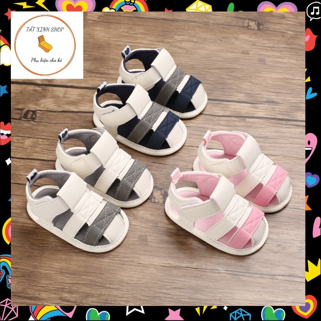 Sandal Tập Đi Cho Bé Đế Mềm Thoáng Khí Chống Trơn Trượt