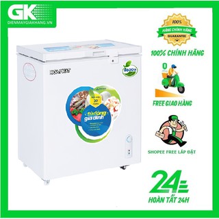 HCF 336S1Ð1 MIỄN PHÍ CÔNG LẮP ĐẶT Tủ đông Hòa Phát 162l 1 ngăn dàn đồng HCF 336S1Ð1
