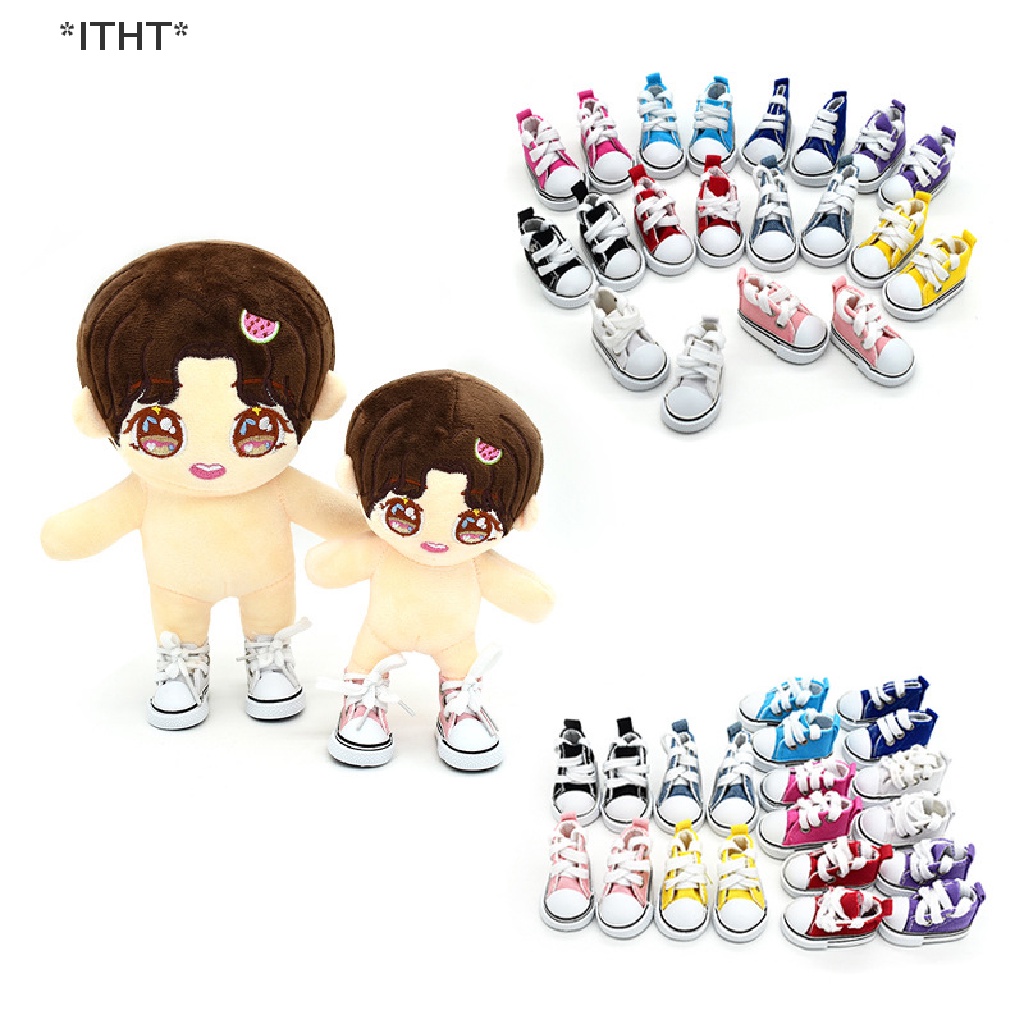 Giày Thể Thao Vải Canvas 5cm Tỉ Lệ 1 / 6 Cho Búp Bê