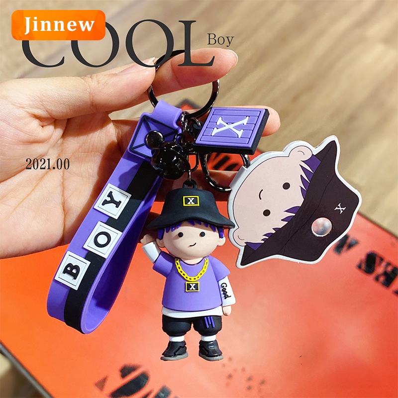Móc khóa Jinnew X cool boy sành điệu cá tính xu hướng sáng tạo túi đi học mặt dây móc chìa khóa thời trang