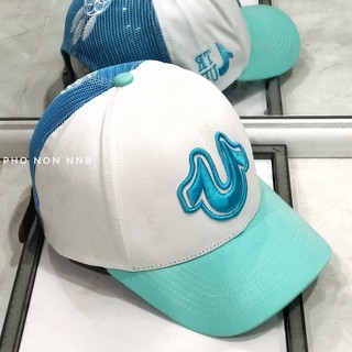 Nón ông địa u xanh trắng