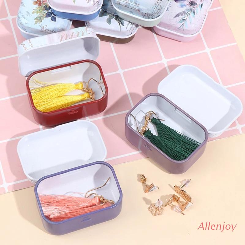 Joy Hộp Sắt Hình Chữ Nhật Nhỏ Đựng Kẹo Cao Su/Trang Sức/Nến Son Môi/Phấn Mắt/Phấn Má Hồng Kích Thước Nhỏ Gọn Tiện Lợi