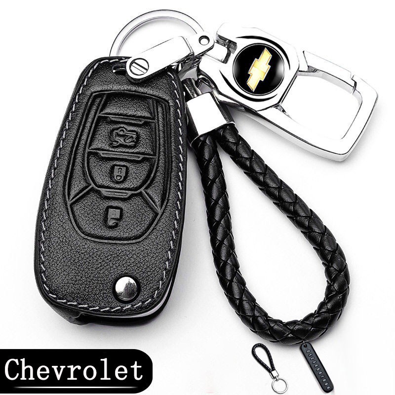 Vỏ da bảo vệ chìa khóa điều khiển từ xa thiết kế cho xe hơi Chevrolet/Colorado Cruze Sonic Trailblazer