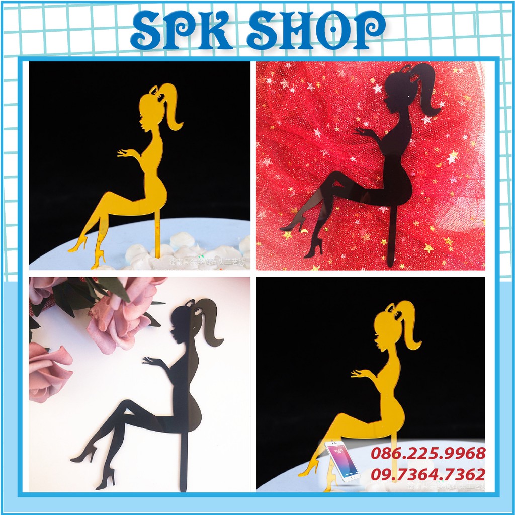 [FREESHIP❤️] Topper Cô Gái- Trang trí bánh sinh nhât bánh kem - SPK Shop