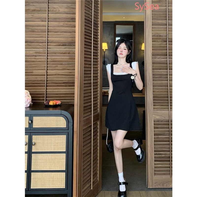 Đầm Hai Dây Phối Ren Thời Trang Mùa Hè Pháp Cho Nữ