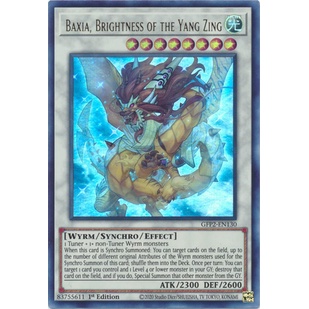 Thẻ bài Yugioh - TCG - Baxia, Brightness of the Yang Zing / GFP2-EN130'
