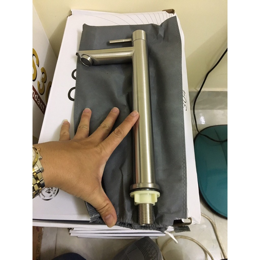 VÒI LAVABO LẠNH INOX 304 CAO 30cm