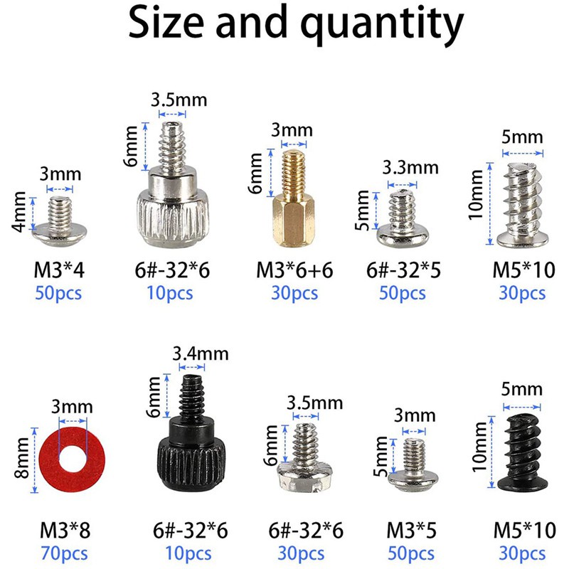 Hộp 360 Ốc Vít Cho Ổ Cứng Máy Tính