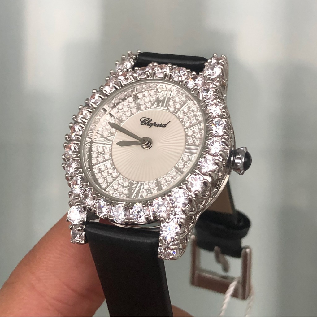 Đồng Hồ Nữ  CHOPARD Đính Đá Lấp Lánh, Máy Pin Nhật size 28mm Chống Nước 5ATM [Bảo Hành 18 Tháng - 1 Đổi 1 15 Trong Ngày]