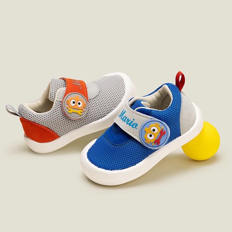 Giày sandal Cheerful Mario đế mềm chống trượt thoáng khí thời trang cho em bé 0-1 tuổi