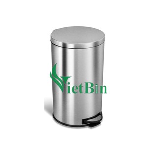 Thùng rác inox đạp chân cao cấp 20 lít giá rẻ – chống vân tay phủ nano cao cấp