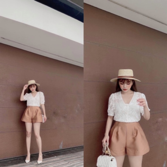 Quần short phồng chất tafta