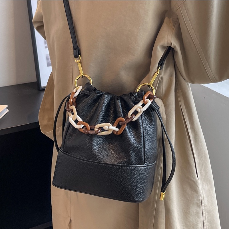 Túi Đeo JASMIN NOIR Chéo Vai Bằng Da PU Hình Đám Mây Thời Trang Dành Cho Nữ