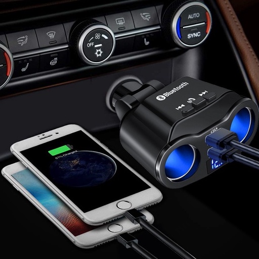 Bộ chuyển đổi bộ sạc đa năng trên ô tô có ổ cắm bật lửa Bluetooth 2 với cổn Winter064