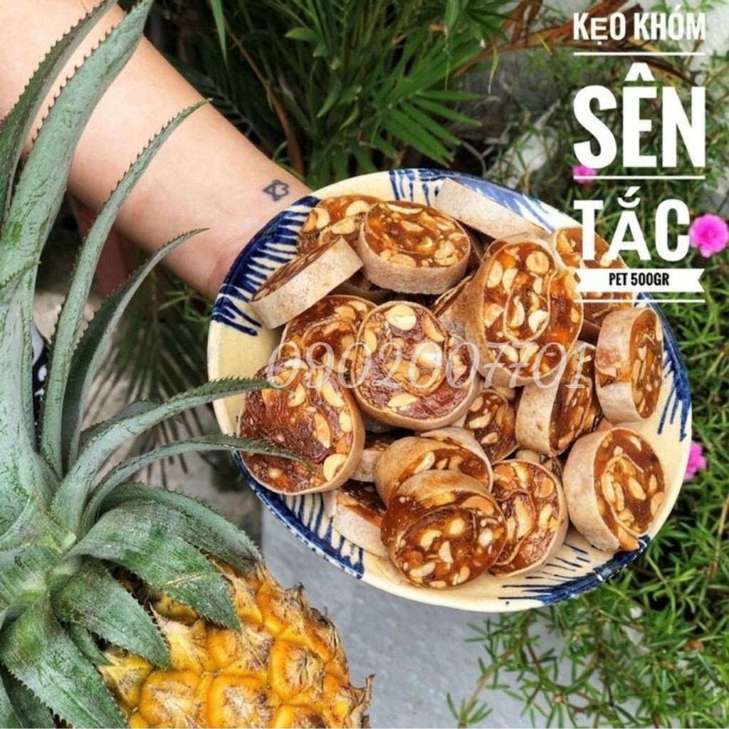 1 Kg Kẹo Khóm Sên Tắc Đậu Phộng Thơm Ngon- Đặc Sản Bến Tre-Tết-Bánh Mứt Tết-Đồ Ăn Vặt