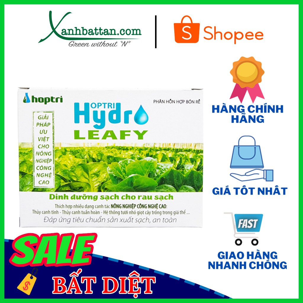 Dung Dịch Thủy Canh Rau Ăn Lá Hydro Leafy Loại 2 Hộp A và B