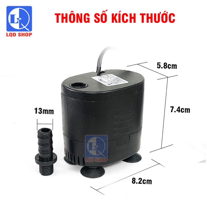 Máy bơm tiểu cảnh, bể cá mini SW-AQUA 18w | Cửa hút vào dưới đáy